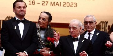 رابرت دنیرو، مارتین اسکورسیزی و لئوناردو دی کاپریو در اولین نمایش فیلم «قاتلان ماه کامل» در جشنواره کن